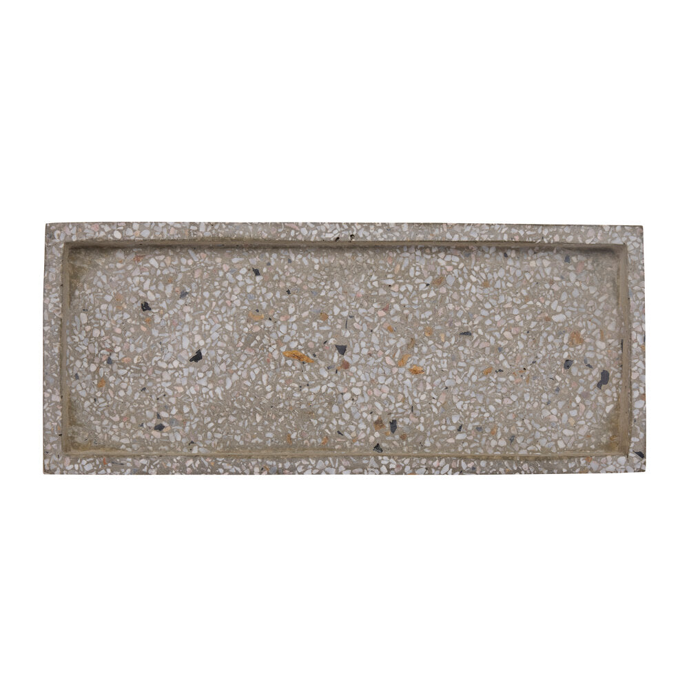 Terrazzo bakke, firkantet - brun